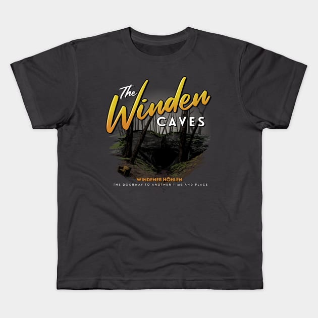 The Winden Caves Kids T-Shirt by MindsparkCreative